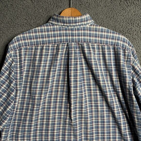 Vtg Ralph Lauren Plaid Button Down Lightweight Cotton Flannel Shirt Men’s Large - Picture 5 of 13